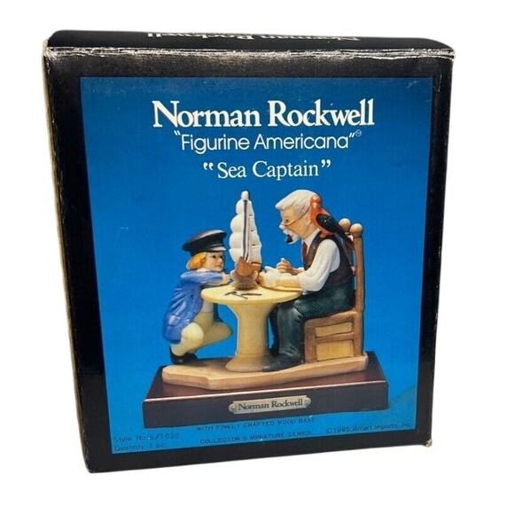 1985 Norman Rockwell Limited Edition "Sea Captain" Authentic Figurine Americana - Picture 1 of 11